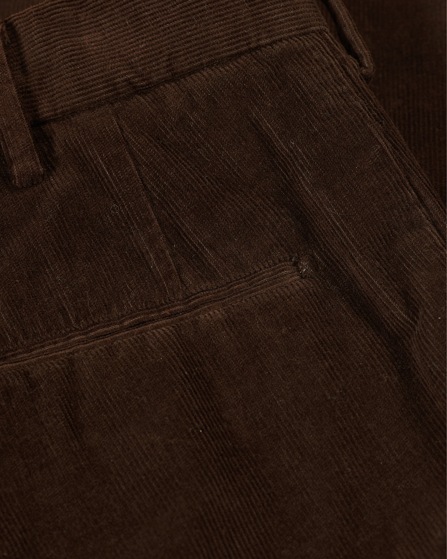Men | Trousers | Incotex | Slim Fit Corduroy Trousers Dark Brown