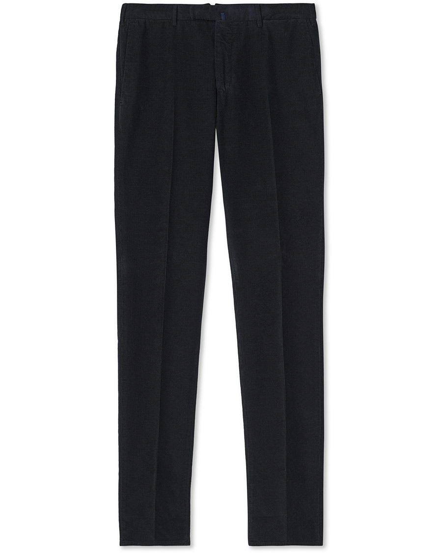 Men | Trousers | Incotex | Slim Fit Corduroy Trousers Navy
