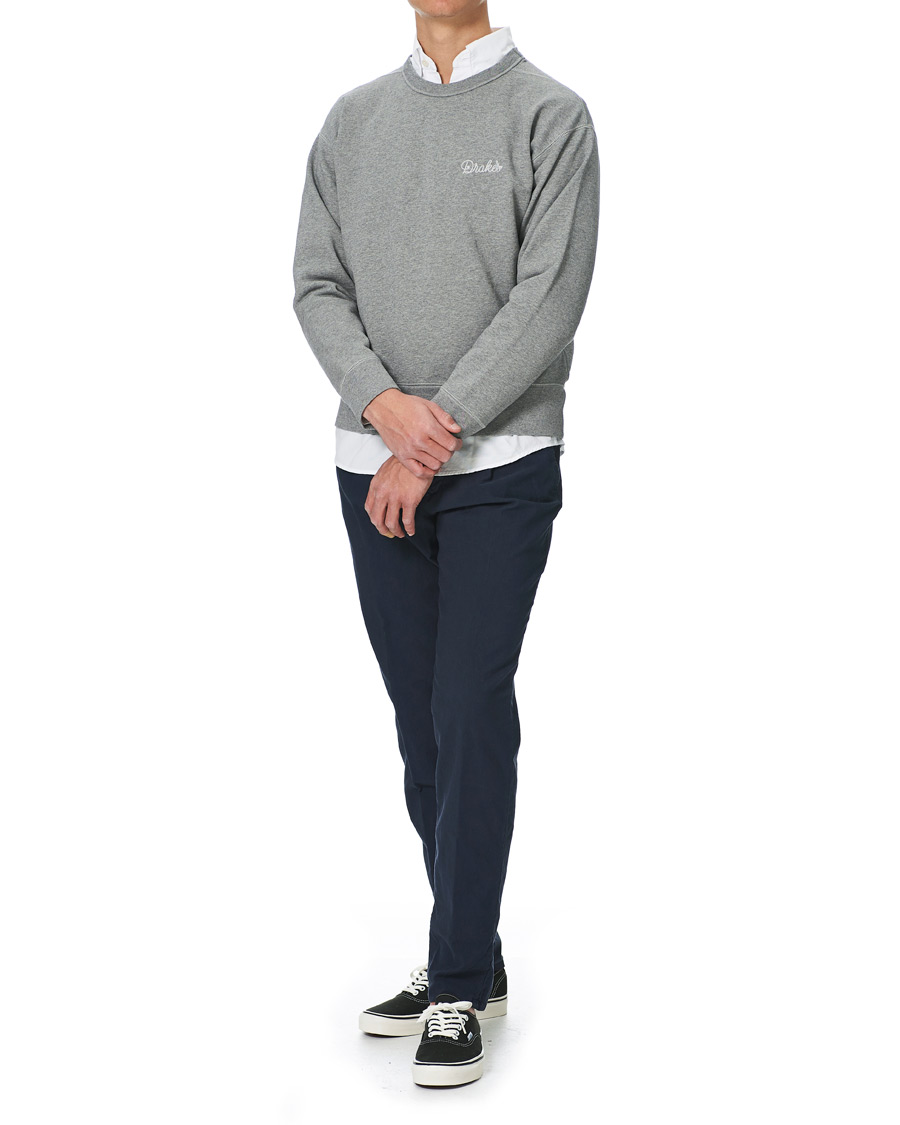Men | Sweaters & Knitwear | Drake's | Sweatshirt Solid Grey Melange