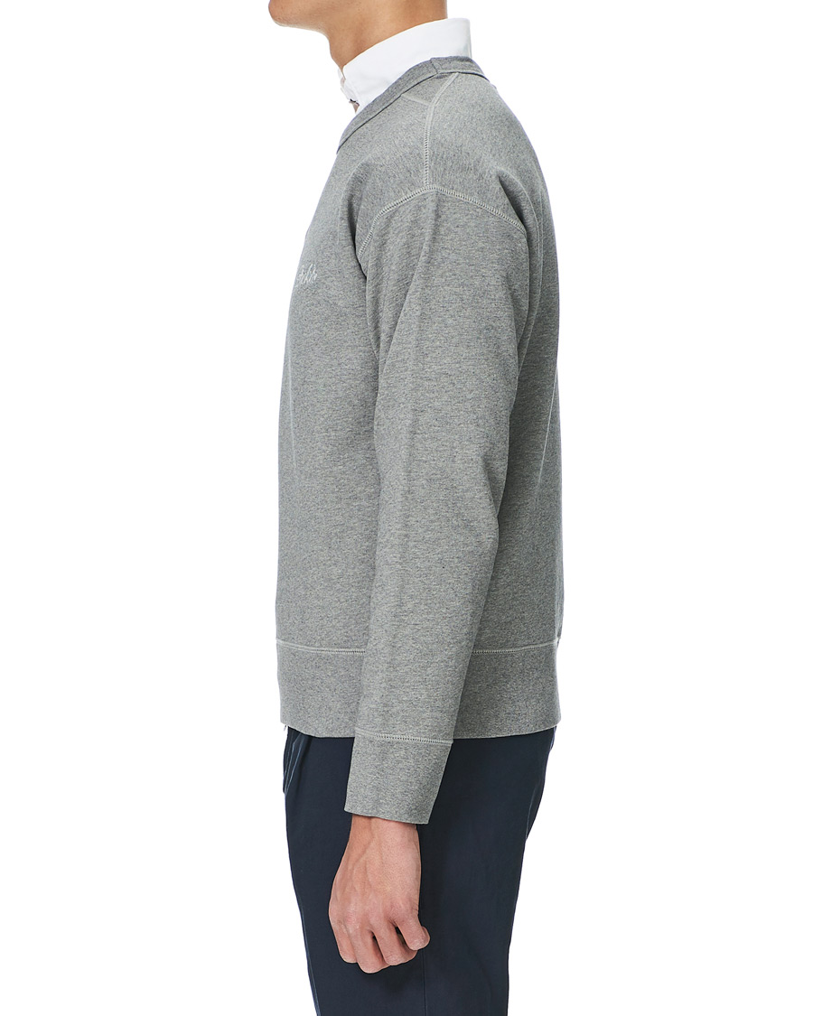 Men | Sweaters & Knitwear | Drake's | Sweatshirt Solid Grey Melange