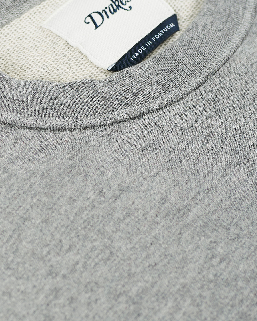 Men | Sweaters & Knitwear | Drake's | Sweatshirt Solid Grey Melange