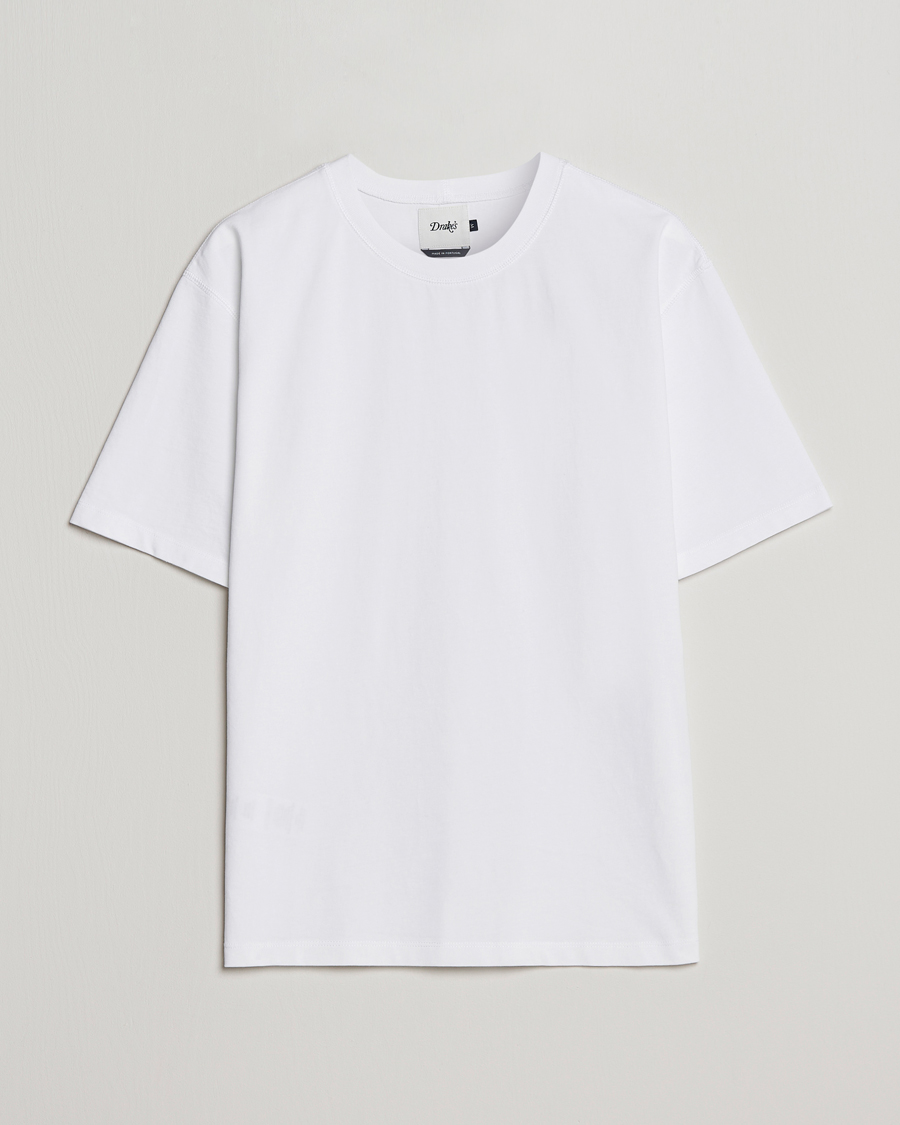 Men | T-Shirts | Drake's | Short Sleeve Hiking T-Shirt White
