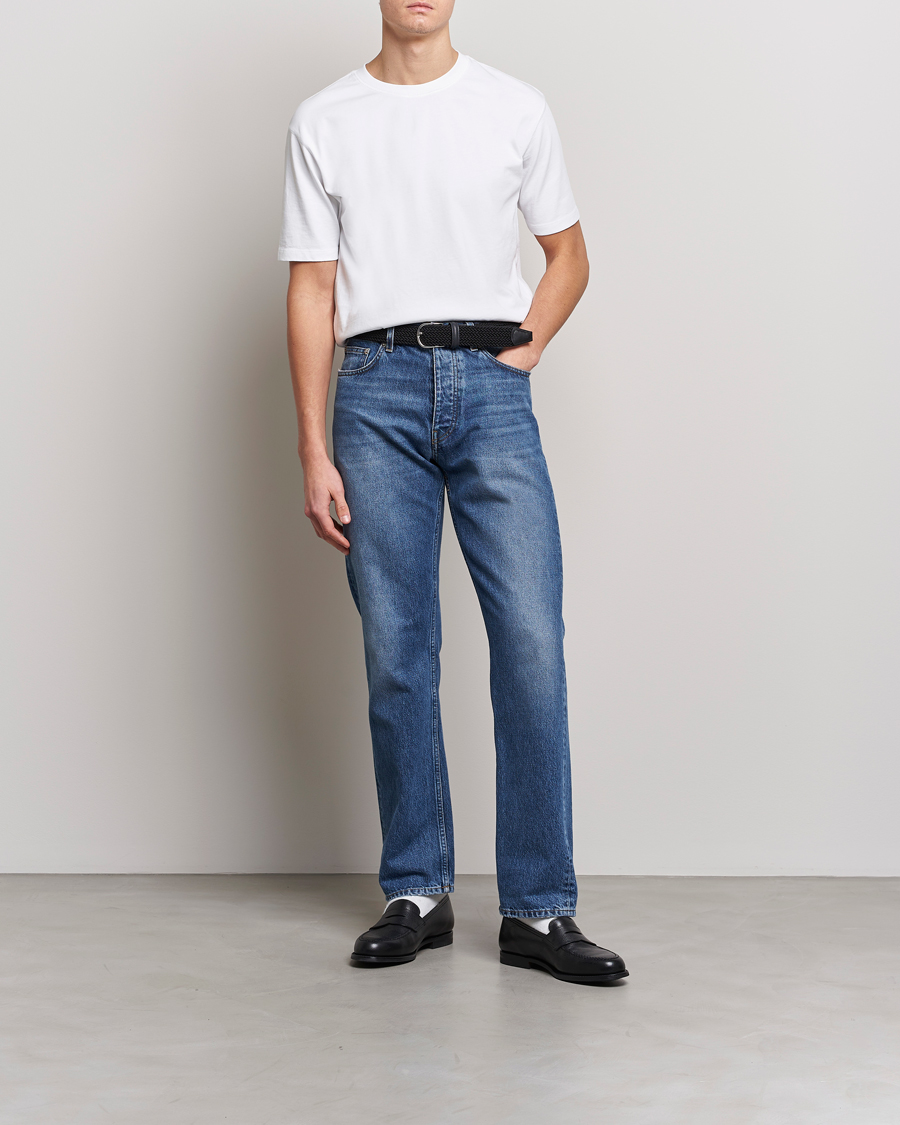 Men | T-Shirts | Drake's | Short Sleeve Hiking T-Shirt White