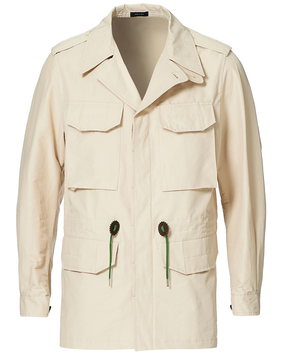 Men | Coats & Jackets | Drake's | Cotton/Nylon Sport Jacket Ecru