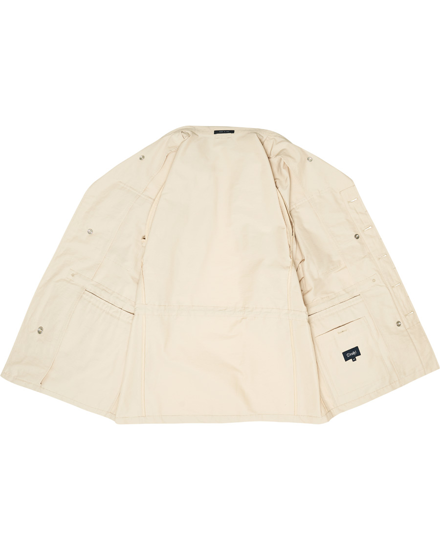 Men | Coats & Jackets | Drake's | Cotton/Nylon Sport Jacket Ecru