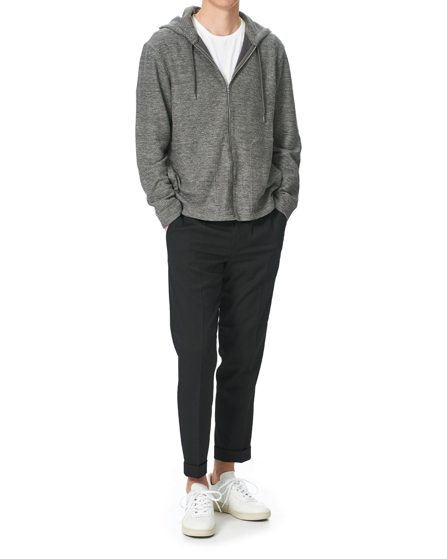 Men | Sweaters & Knitwear | Club Monaco | Zip Linen Hoodie Heather Grey