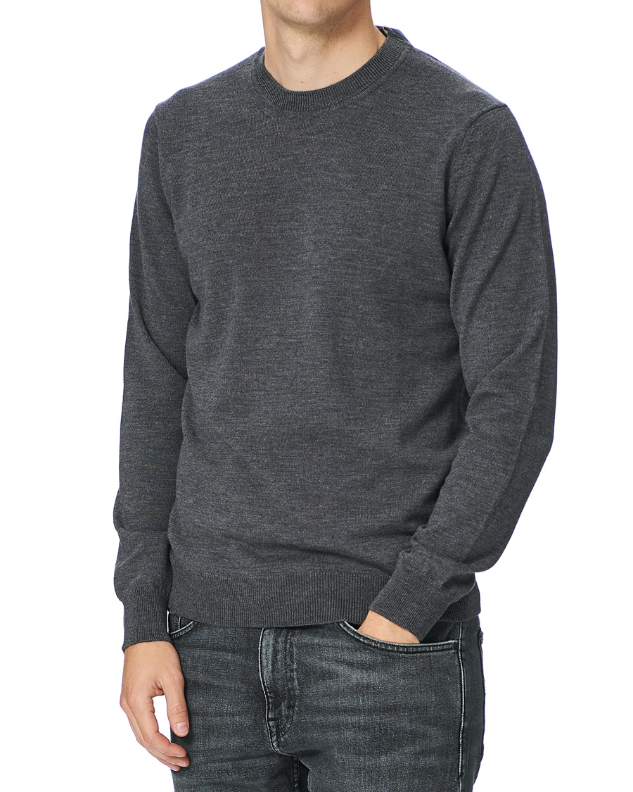 Men | Sweaters & Knitwear | NN07 | Ted Merino Crew Neck Pullover Antracite