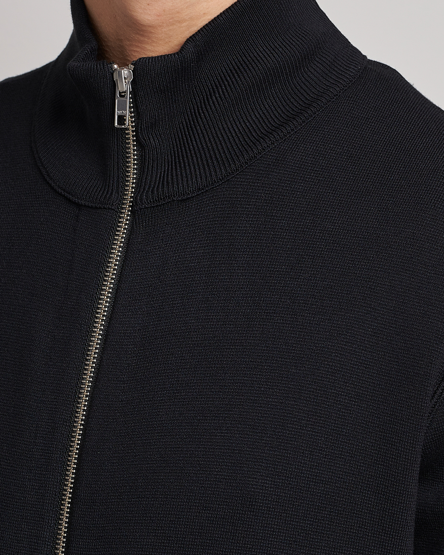 Men | Sweaters & Knitwear | NN07 | Luis Knitted Full-Zip Sweater Black