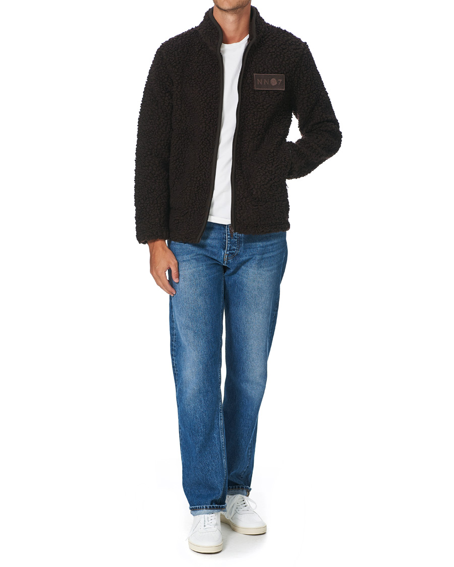 Men | Sweaters & Knitwear | NN07 | Morten Fleece Full Zip Brown