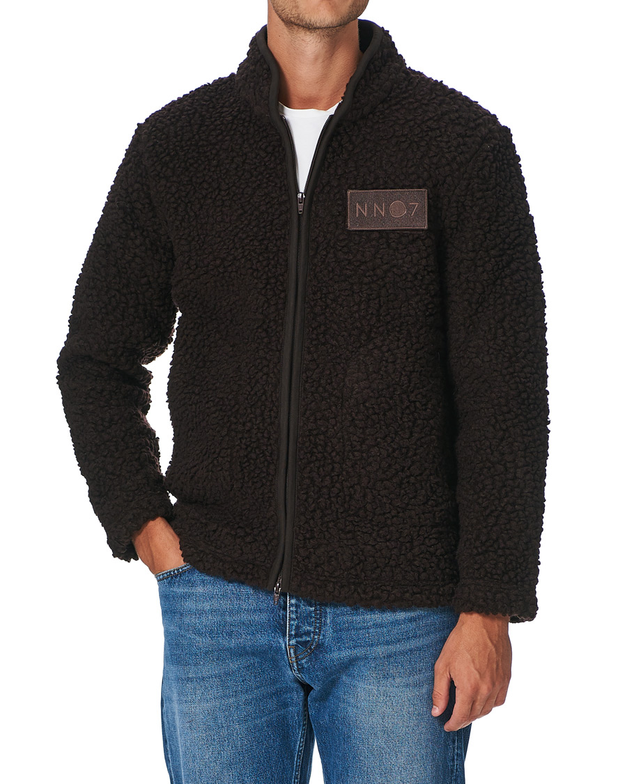 Men | Sweaters & Knitwear | NN07 | Morten Fleece Full Zip Brown