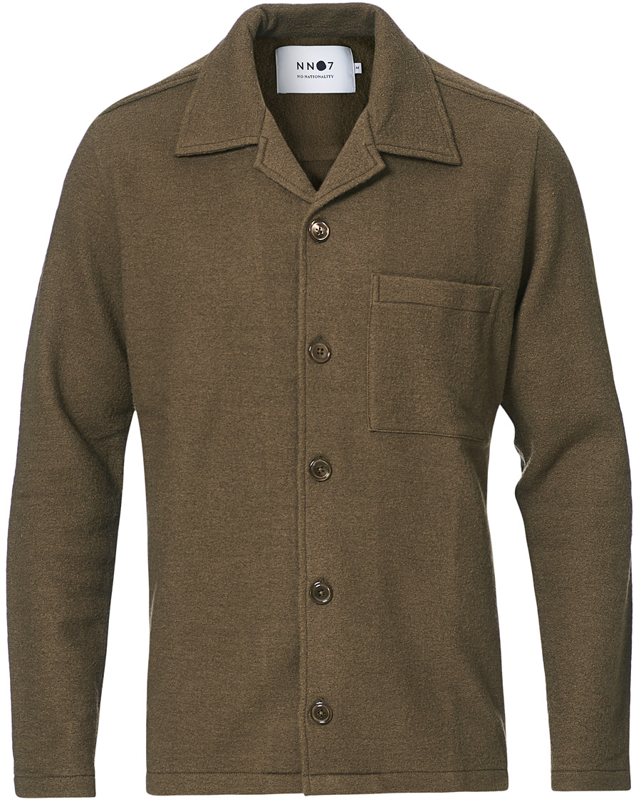 Men | Shirts | NN07 | Miyagi Boiled Wool Overshirt Clay