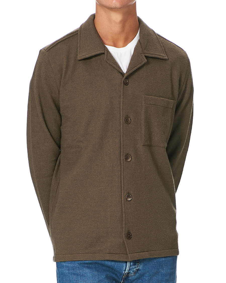 Men | Shirts | NN07 | Miyagi Boiled Wool Overshirt Clay