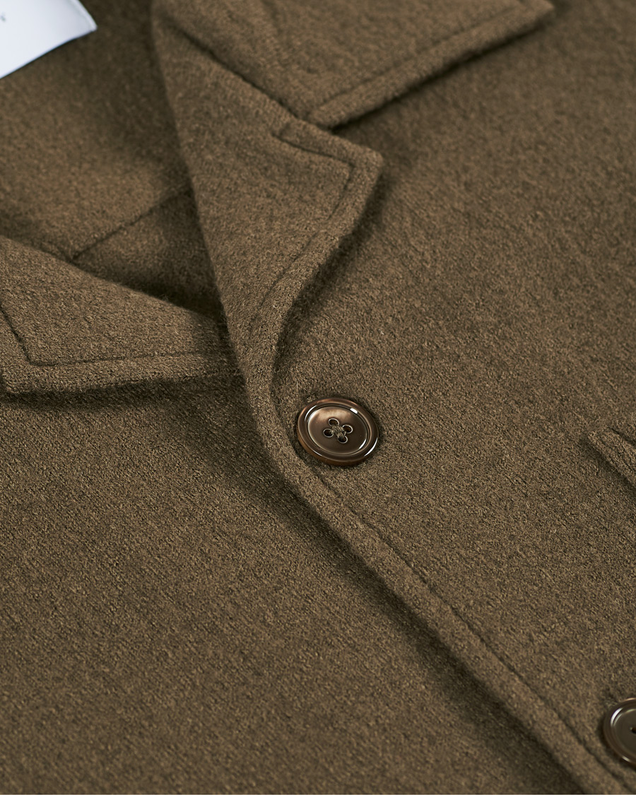 Men | Shirts | NN07 | Miyagi Boiled Wool Overshirt Clay