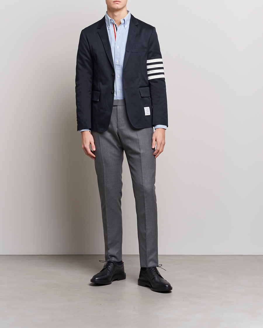 Men | Trousers | Thom Browne | Super 120s Wool Trousers Medium Grey