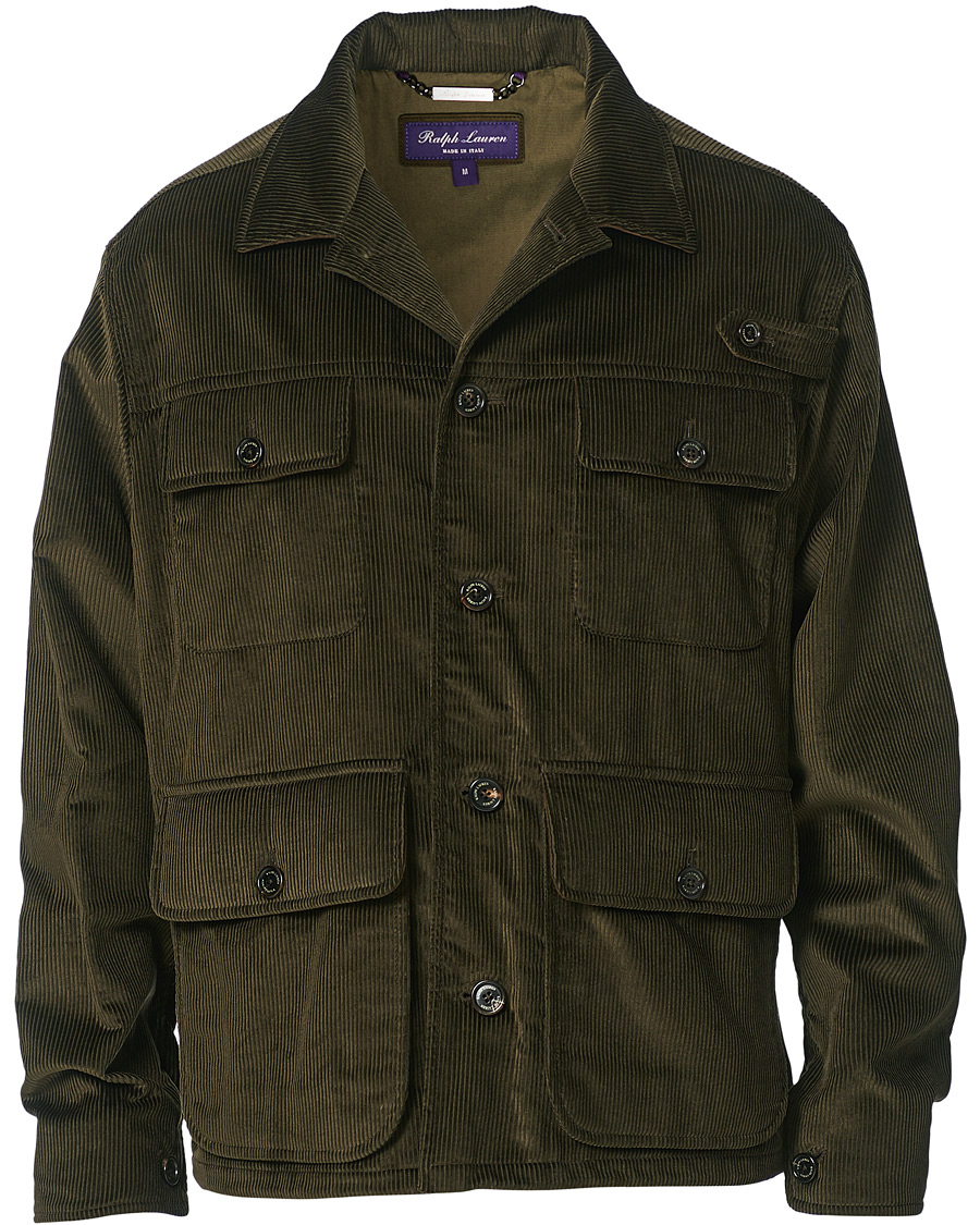 Men | Coats & Jackets | Ralph Lauren Purple Label | Seymour Wale Corduroy Jacket Dark Green