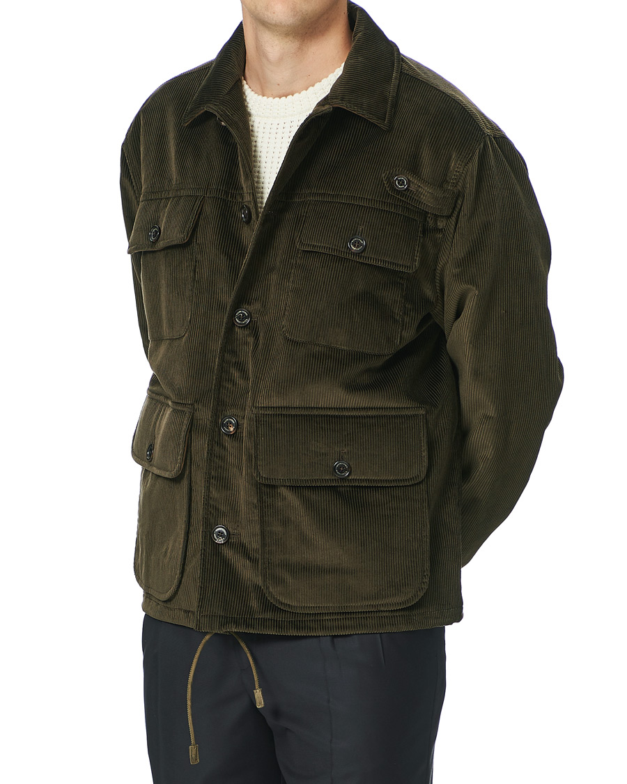 Men | Coats & Jackets | Ralph Lauren Purple Label | Seymour Wale Corduroy Jacket Dark Green