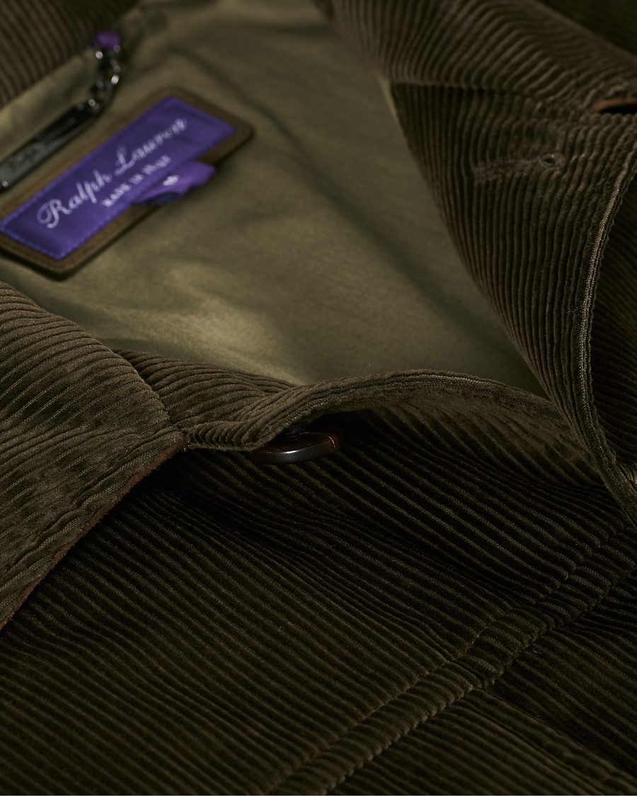 Men | Coats & Jackets | Ralph Lauren Purple Label | Seymour Wale Corduroy Jacket Dark Green