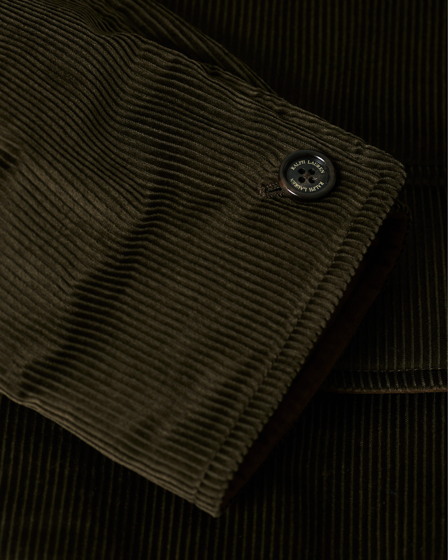 Men | Coats & Jackets | Ralph Lauren Purple Label | Seymour Wale Corduroy Jacket Dark Green