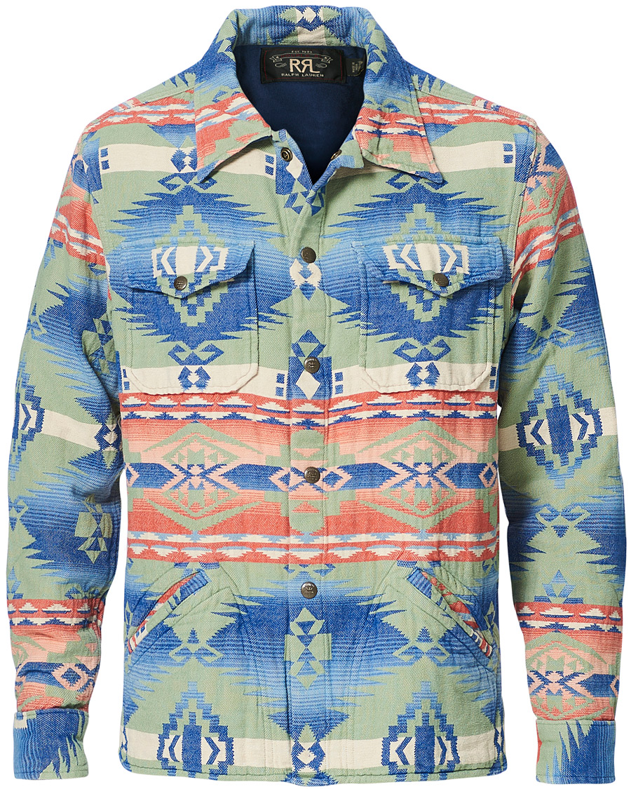 Men | Shirts | RRL | Brown Bear Shirt Jacket Sage/Blue
