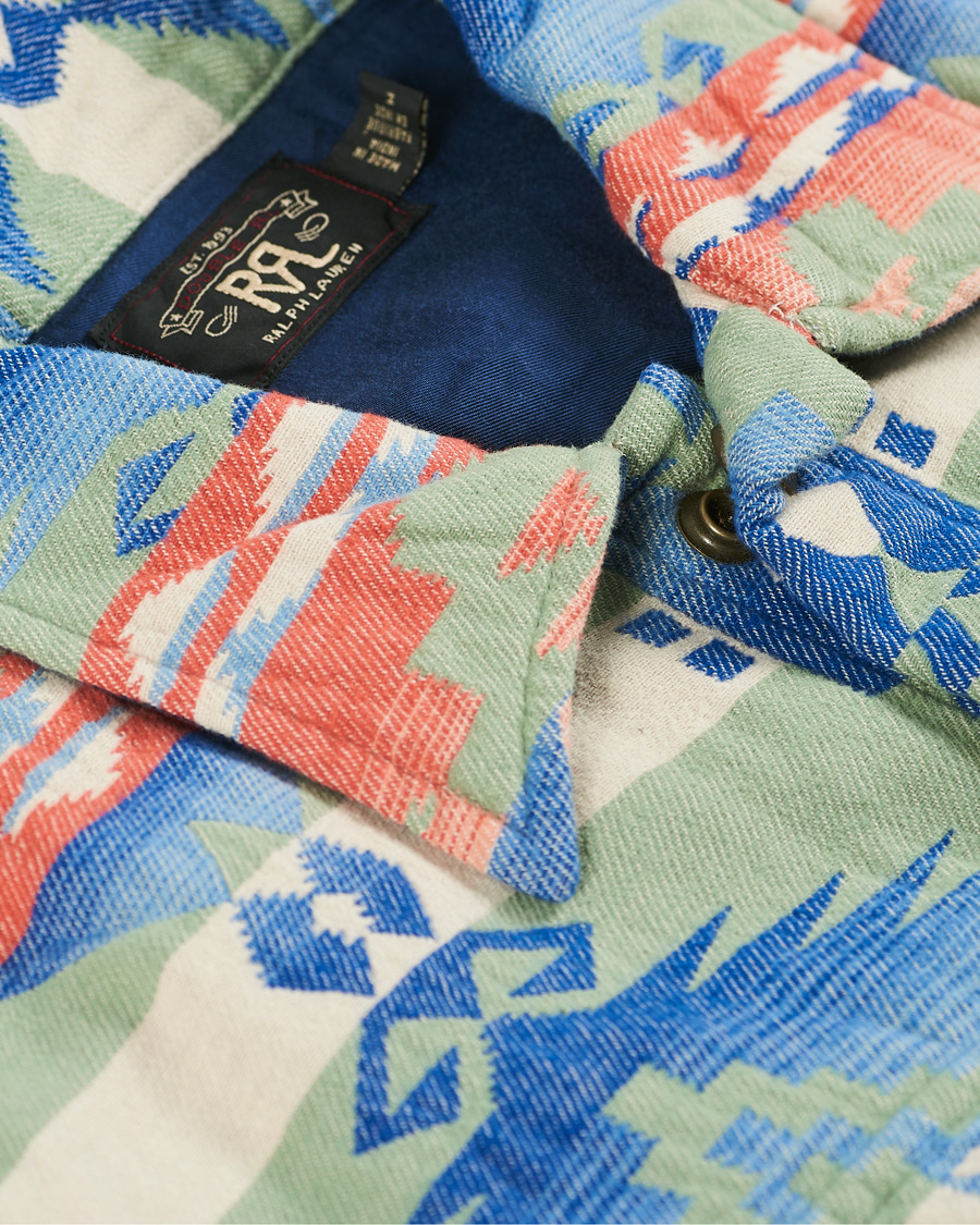 Men | Shirts | RRL | Brown Bear Shirt Jacket Sage/Blue