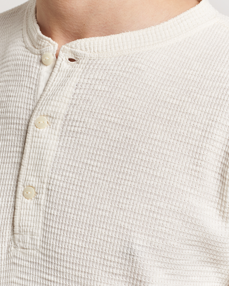 Men | T-Shirts | RRL | Long Sleeve Henley Paper White