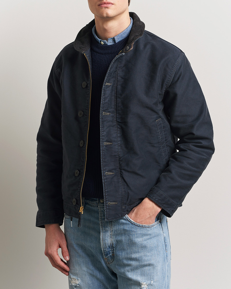 RRL Bower Deck Jacket Dark Navy at CareOfCarl.com