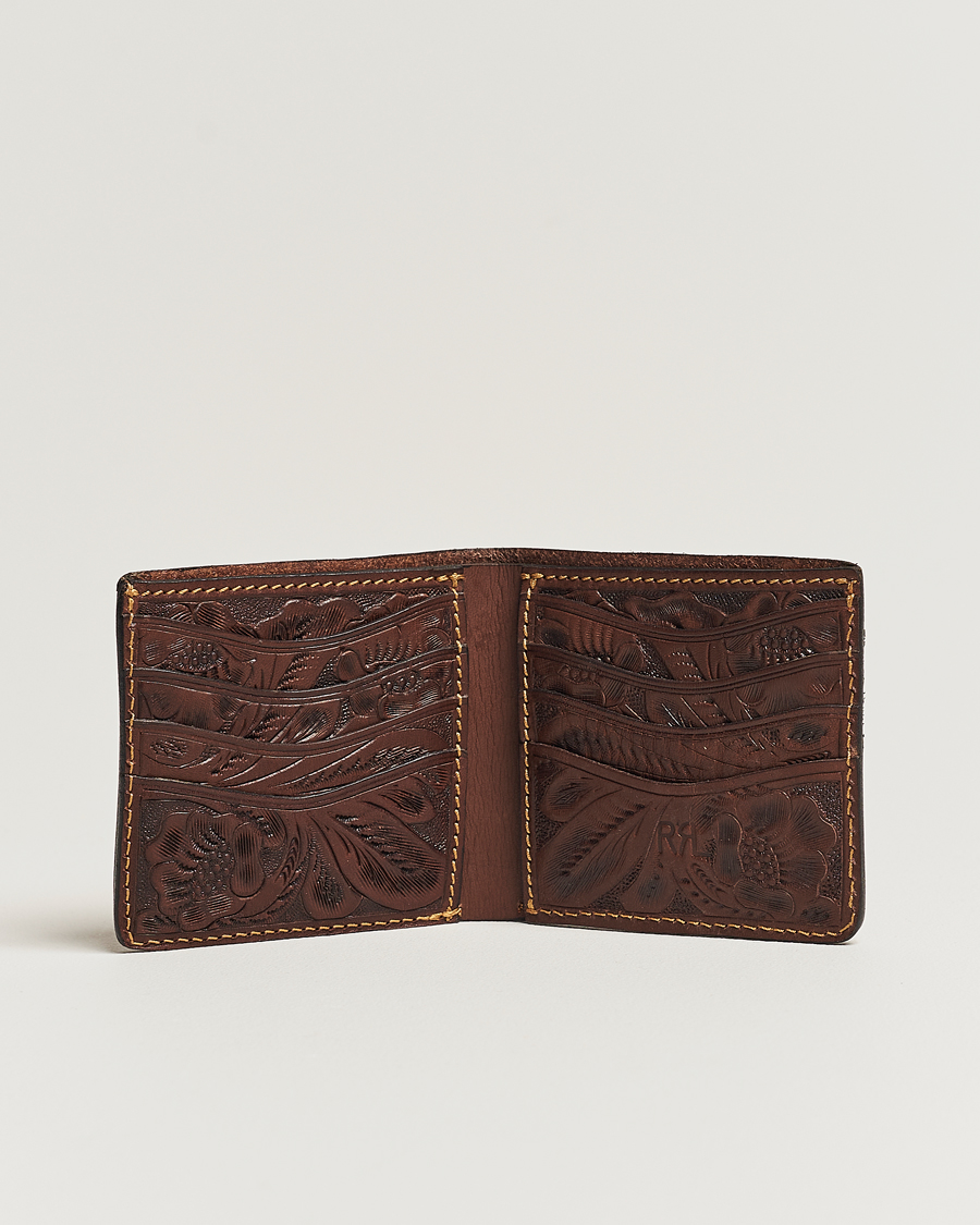 Men | RRL Embossed Billfold Wallet Dark Brown | RRL | Embossed Billfold Wallet Dark Brown