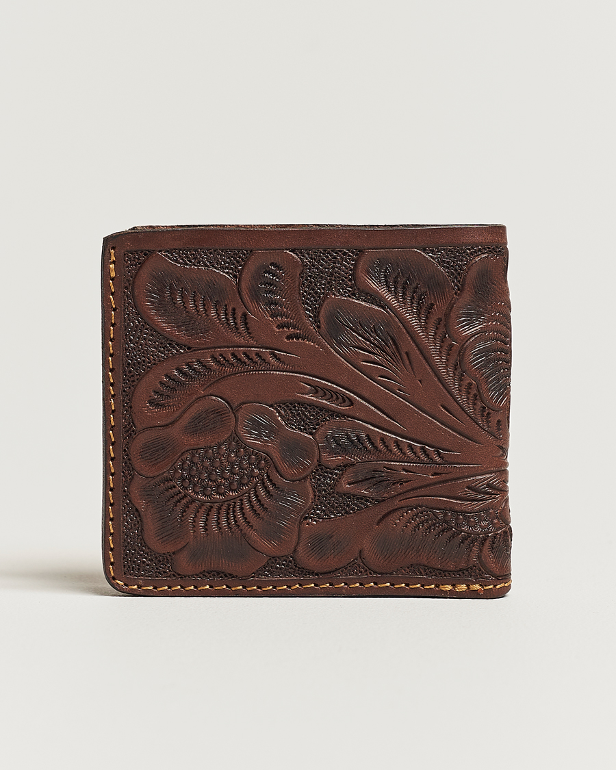 Men | RRL Embossed Billfold Wallet Dark Brown | RRL | Embossed Billfold Wallet Dark Brown
