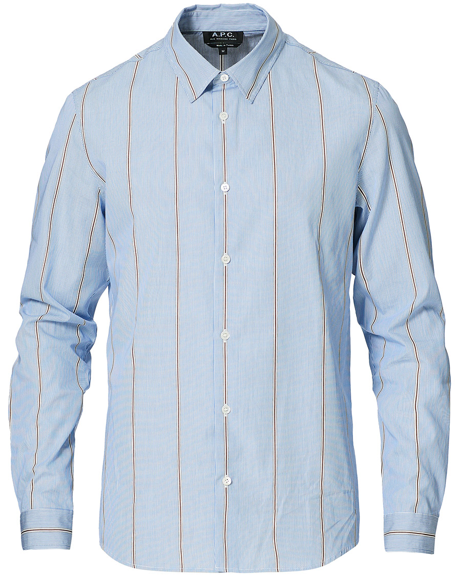 Men | Shirts | A.P.C. | Anthony Striped Shirt Light Blue