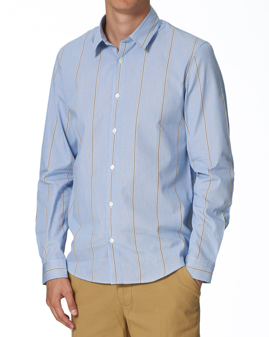 Men | Shirts | A.P.C. | Anthony Striped Shirt Light Blue