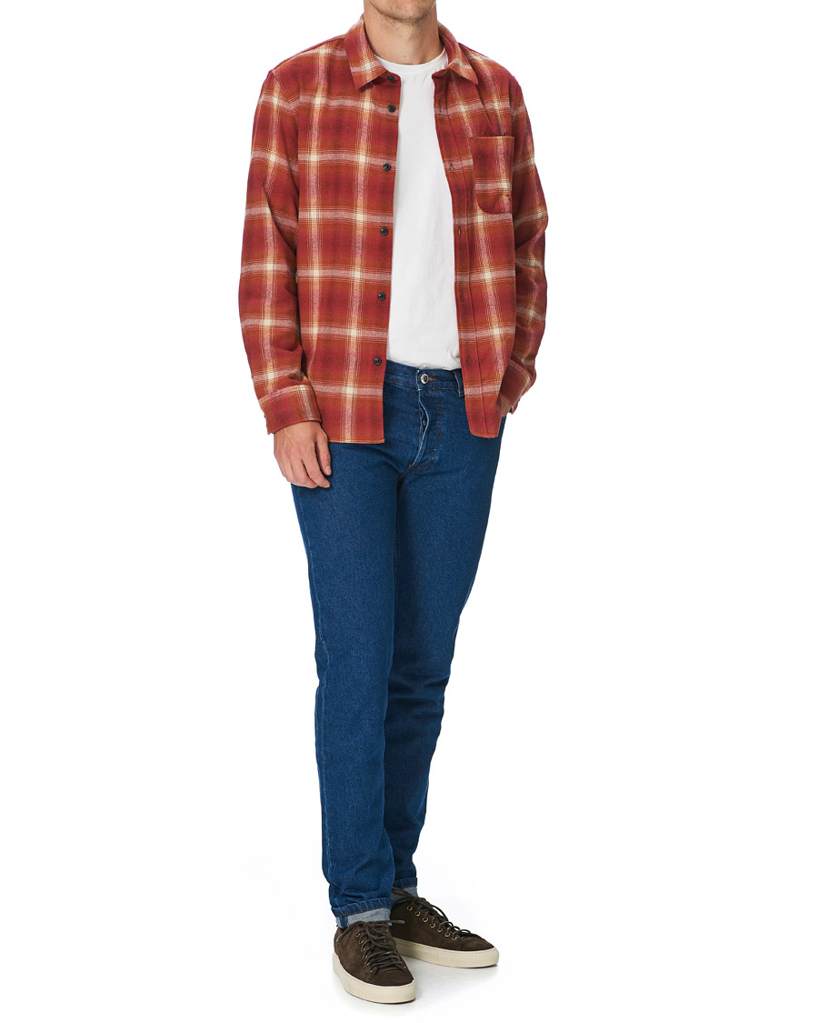 Men | Shirts | A.P.C. | Trek Flannel Overshirt Red Check