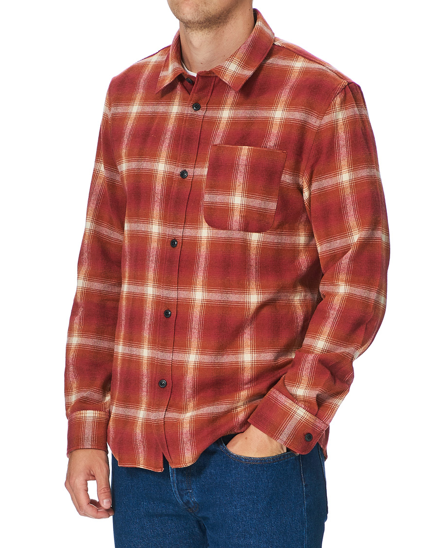 Men | Shirts | A.P.C. | Trek Flannel Overshirt Red Check