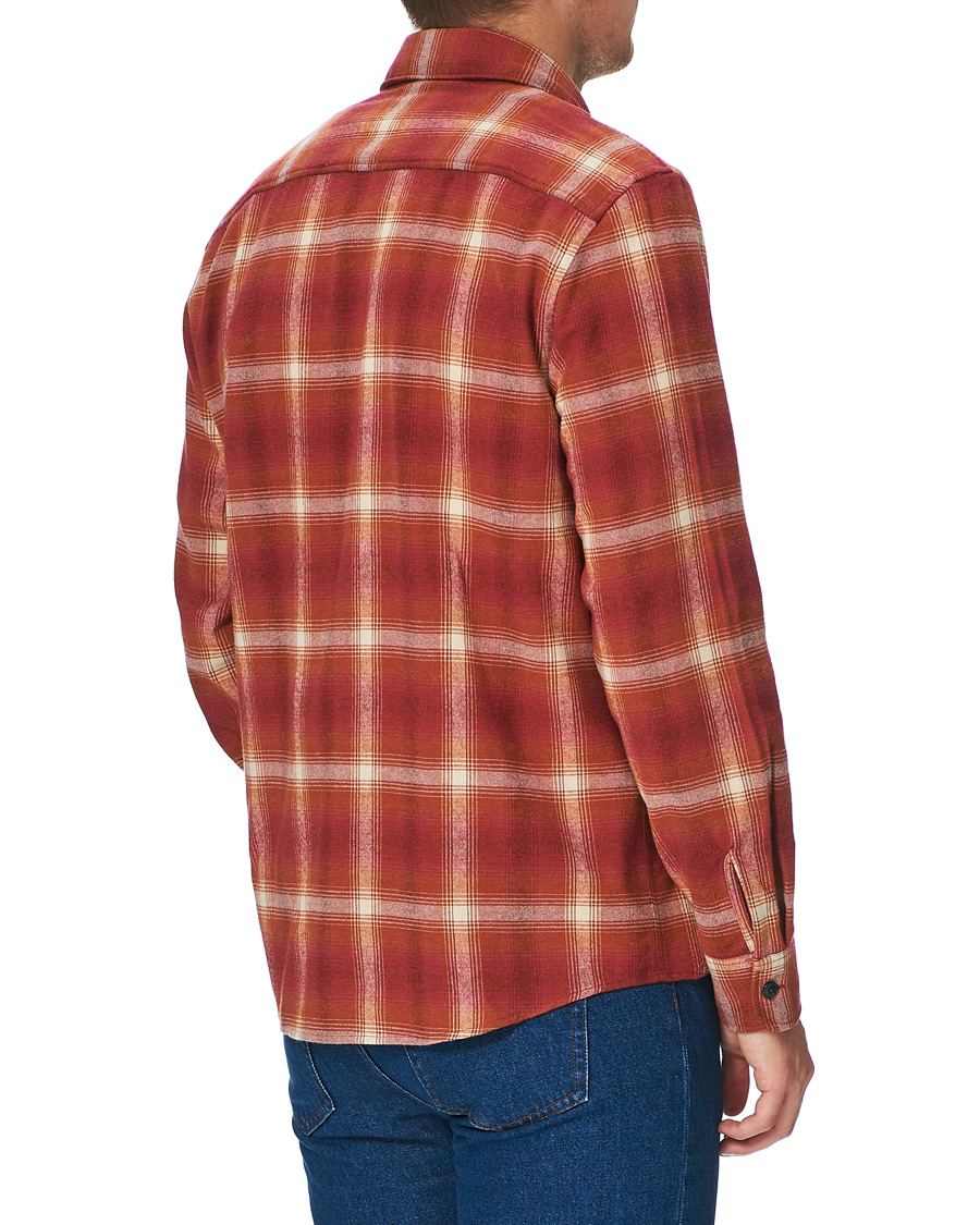 Men | Shirts | A.P.C. | Trek Flannel Overshirt Red Check