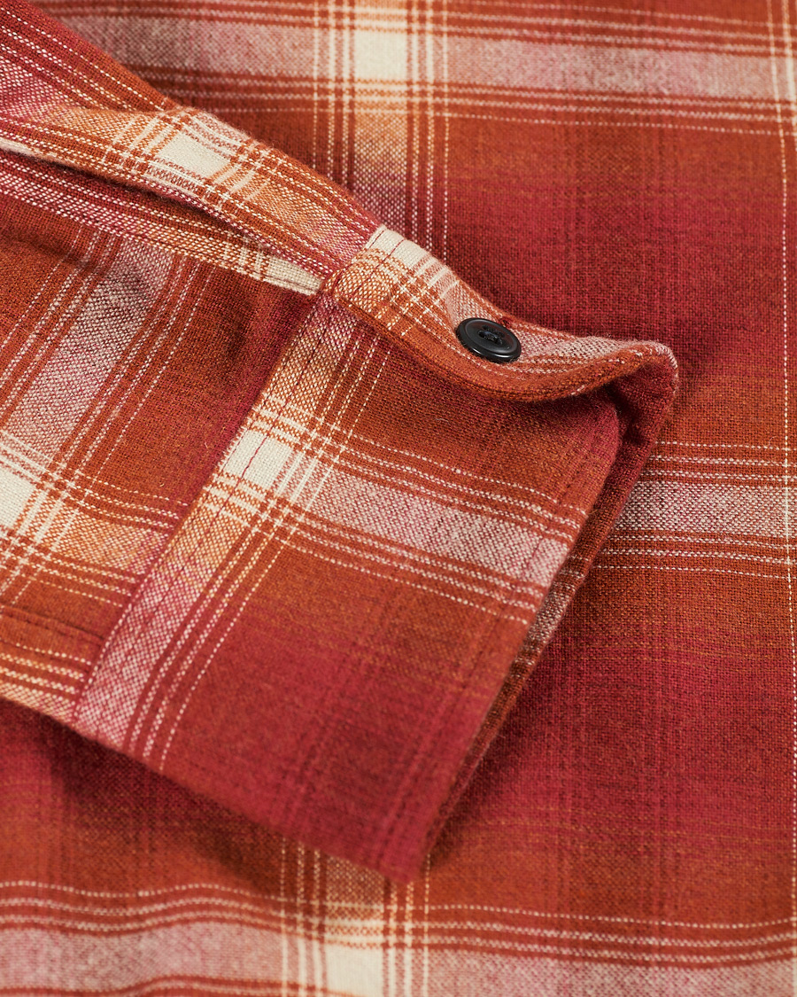Men | Shirts | A.P.C. | Trek Flannel Overshirt Red Check