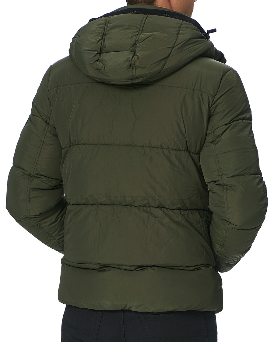 Men | Coats & Jackets | Calvin Klein | Crinkle Nylon Puffer Jacket Dark Olive