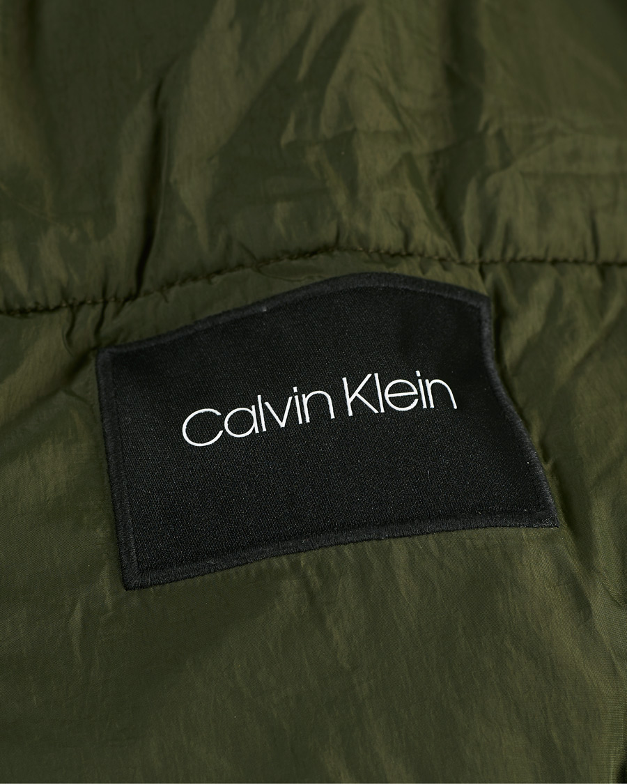 Men | Coats & Jackets | Calvin Klein | Crinkle Nylon Puffer Jacket Dark Olive