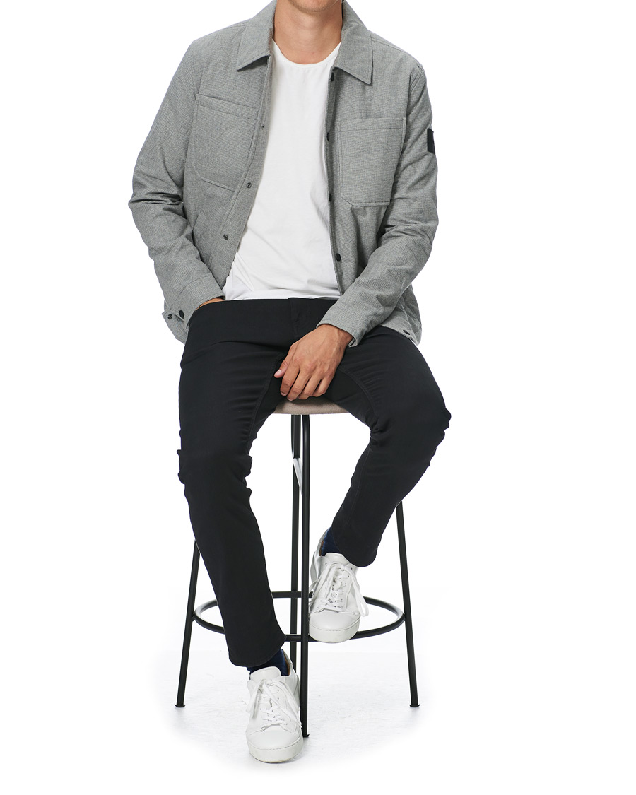 Men | Coats & Jackets | Calvin Klein | Two Tone Light Padded Shirt Jacket Grey Heather