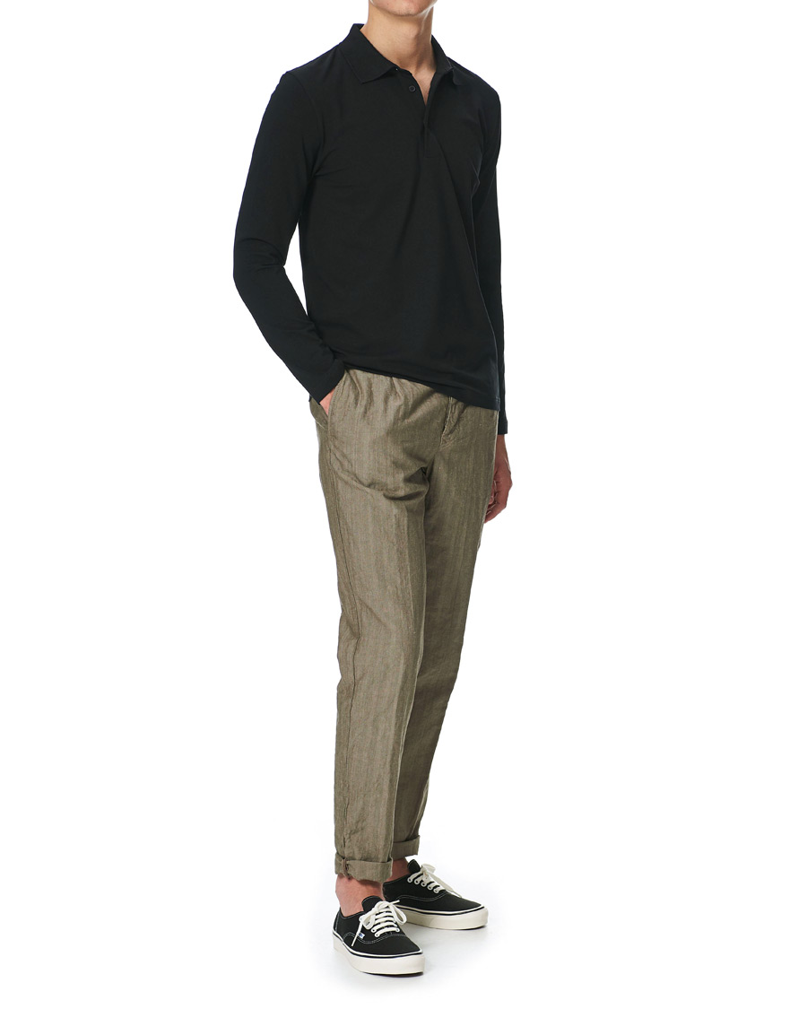 Men | Sweaters & Knitwear | Filippa K | Luke Lycra Poloshirt Black