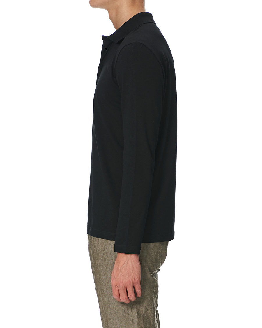 Men | Sweaters & Knitwear | Filippa K | Luke Lycra Poloshirt Black