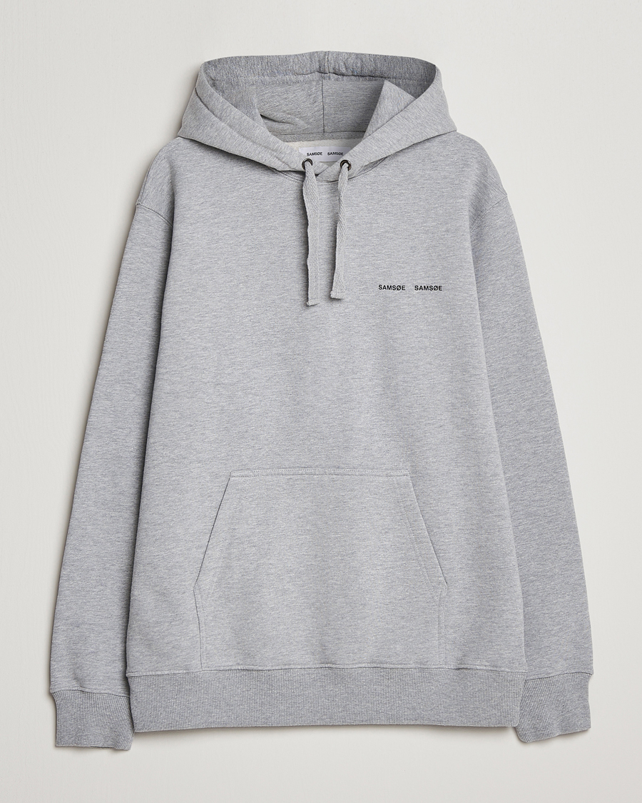 Men | Sweaters & Knitwear | Samsøe Samsøe | Norsbro Hoodie Grey Melange