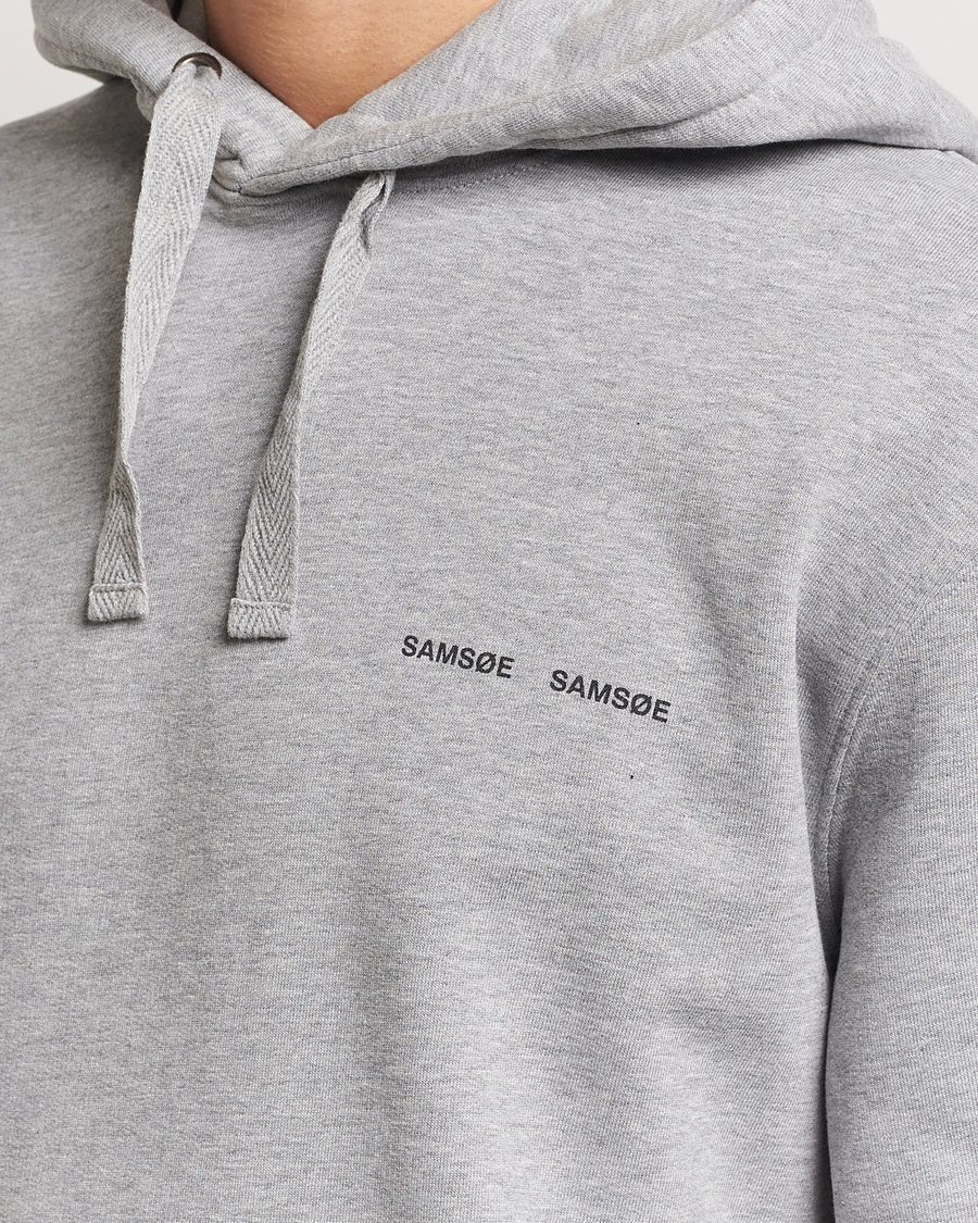 Men | Sweaters & Knitwear | Samsøe Samsøe | Norsbro Hoodie Grey Melange