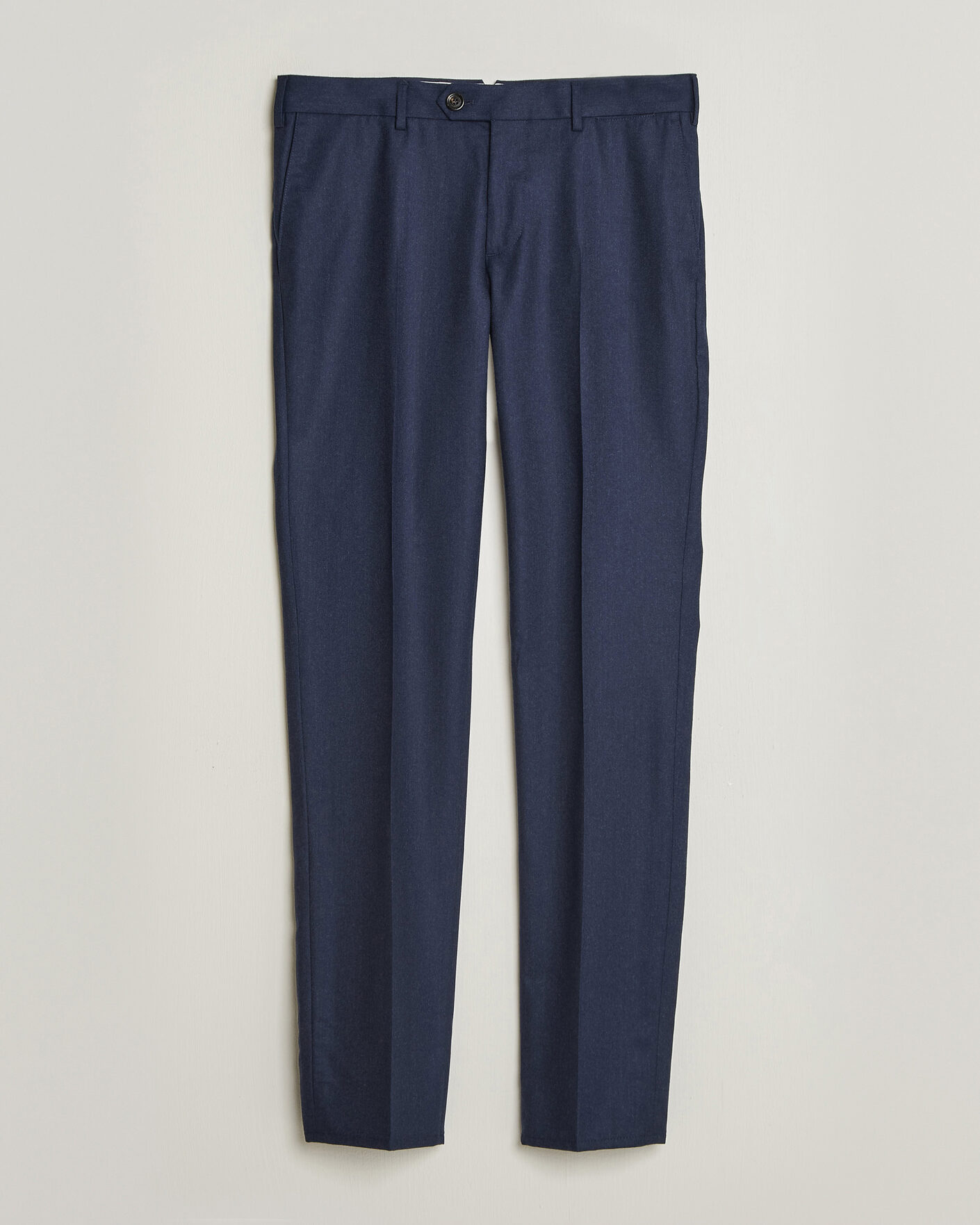 Men |  | Brunello Cucinelli | Slim Fit Flannel Trousers Navy