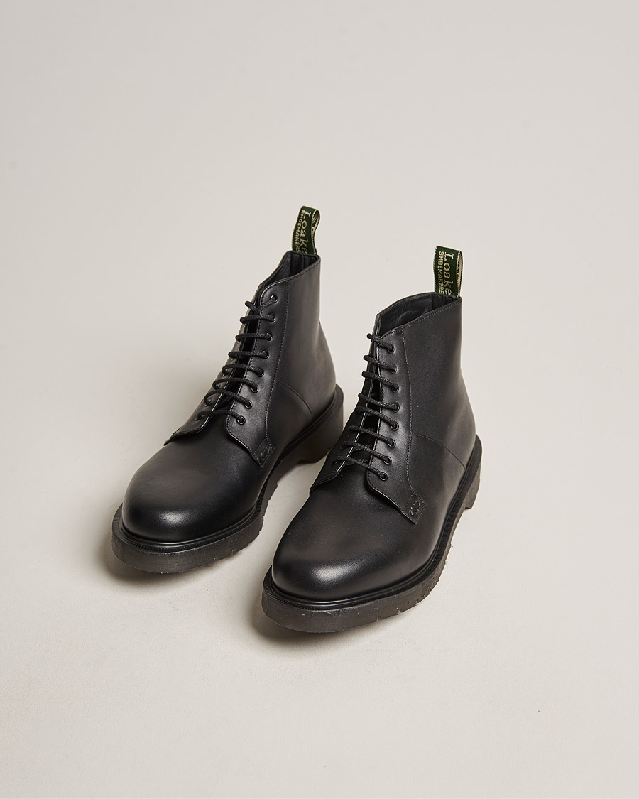 Men | Loake Shoemakers Niro Heat Sealed Laced Boot Black Leather | Loake Shoemakers | Niro Heat Sealed Laced Boot Black Leather