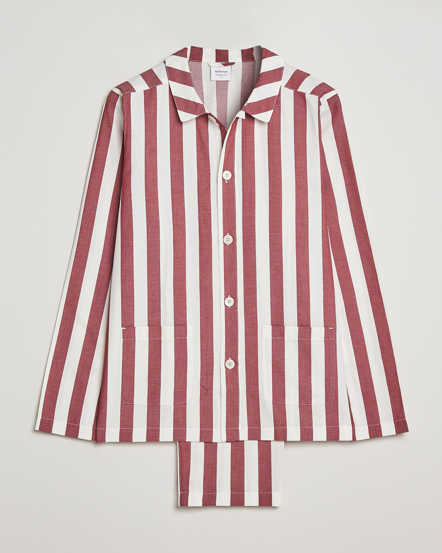 Men | Pyjamas & Robes | Nufferton | Uno Striped Pyjama Set Red/White