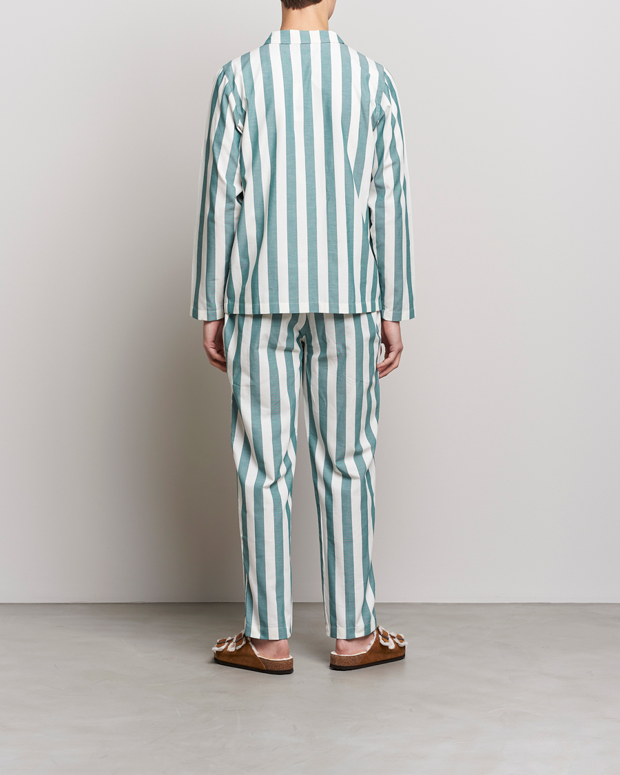 Men | Pyjamas & Robes | Nufferton | Uno Striped Pyjama Set Green/White