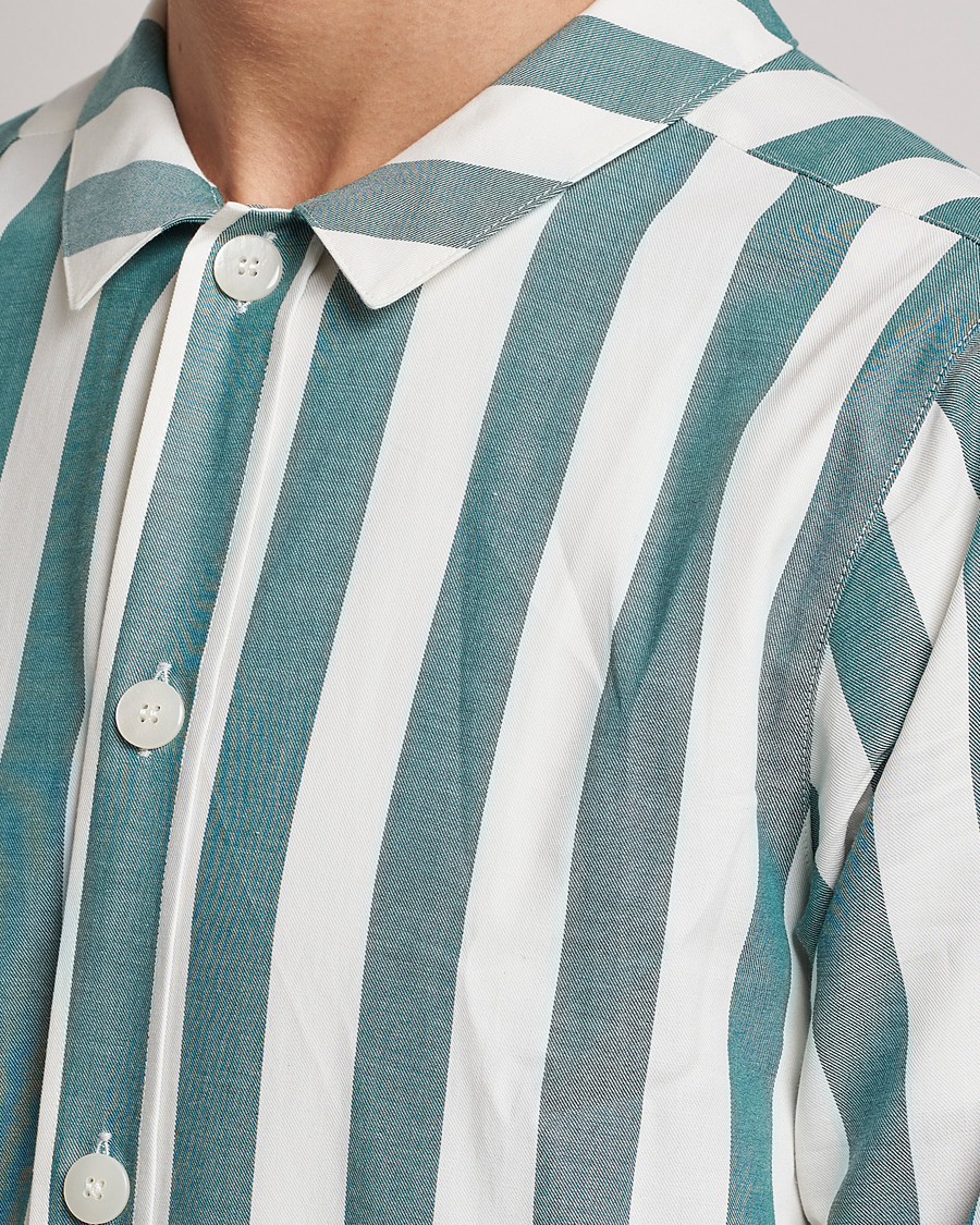 Men | Pyjamas & Robes | Nufferton | Uno Striped Pyjama Set Green/White