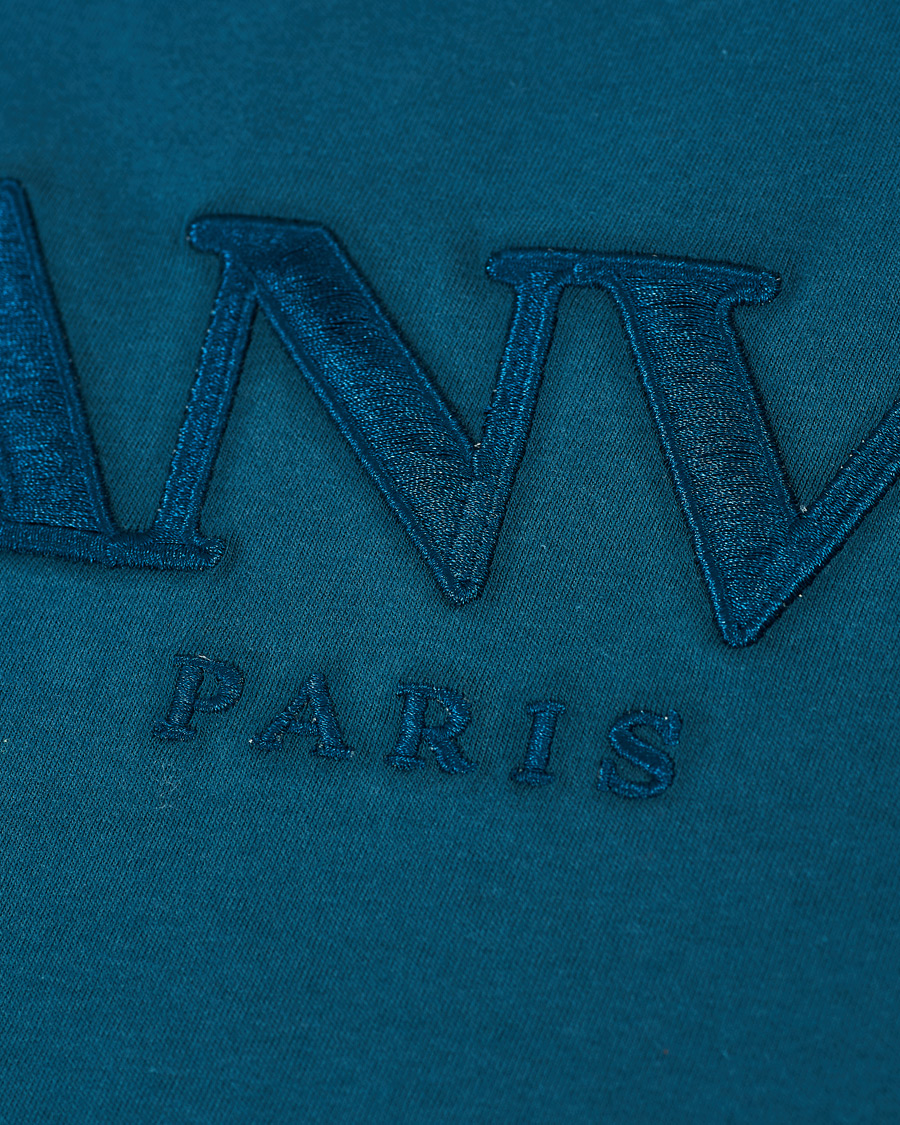 Men | T-Shirts | Lanvin | Embroidered Logo Short Sleeve T-Shirt Slate