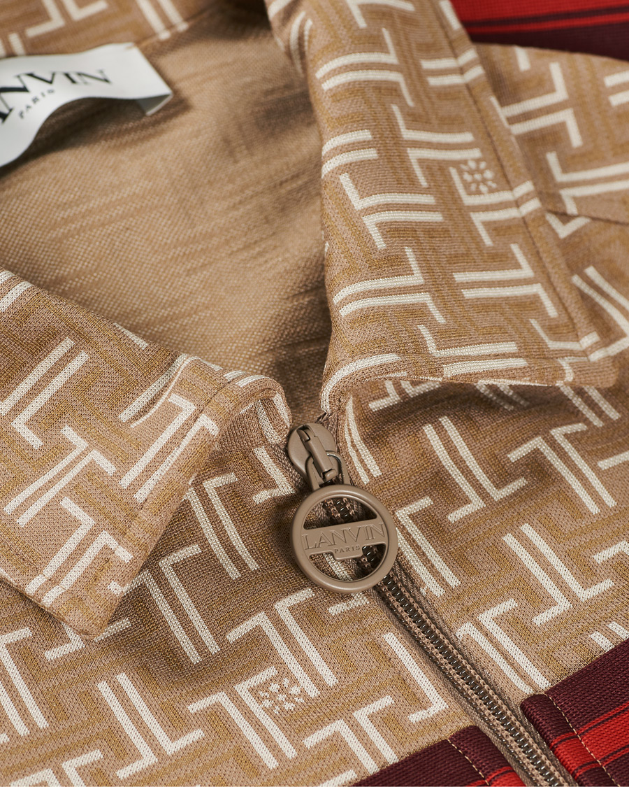 Men | Sweaters & Knitwear | Lanvin | Monogram Track Sweater Tan