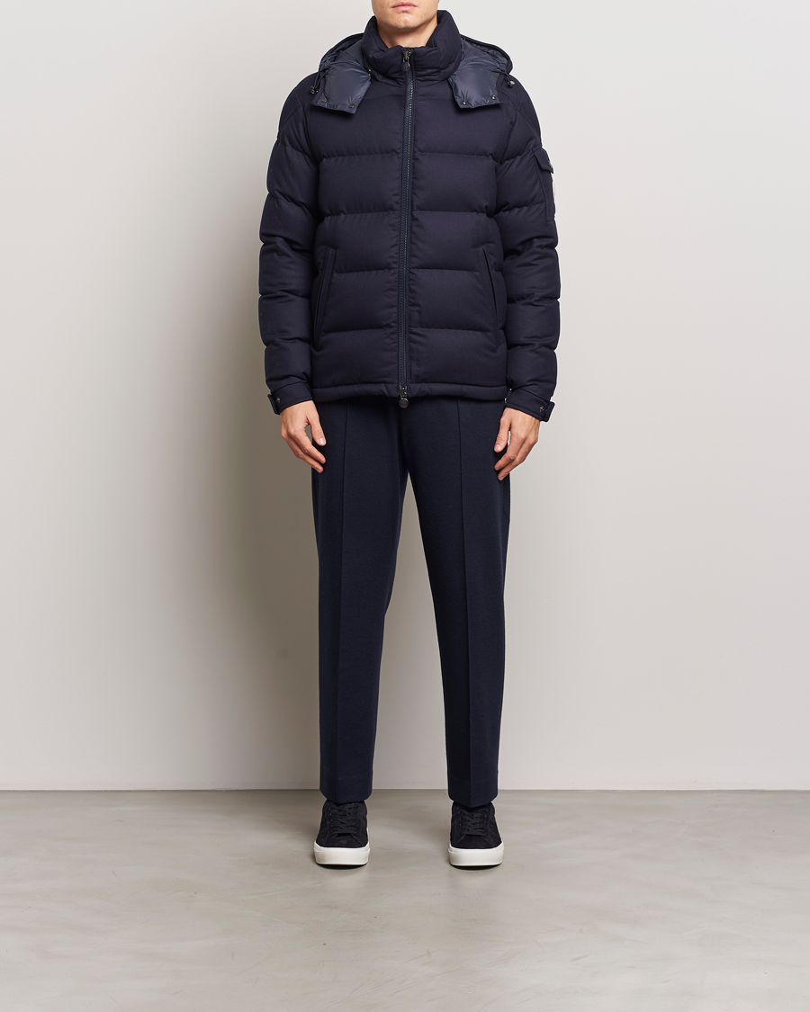 Men | Coats & Jackets | Moncler | Montgenevre Flannel Down Jacket Navy