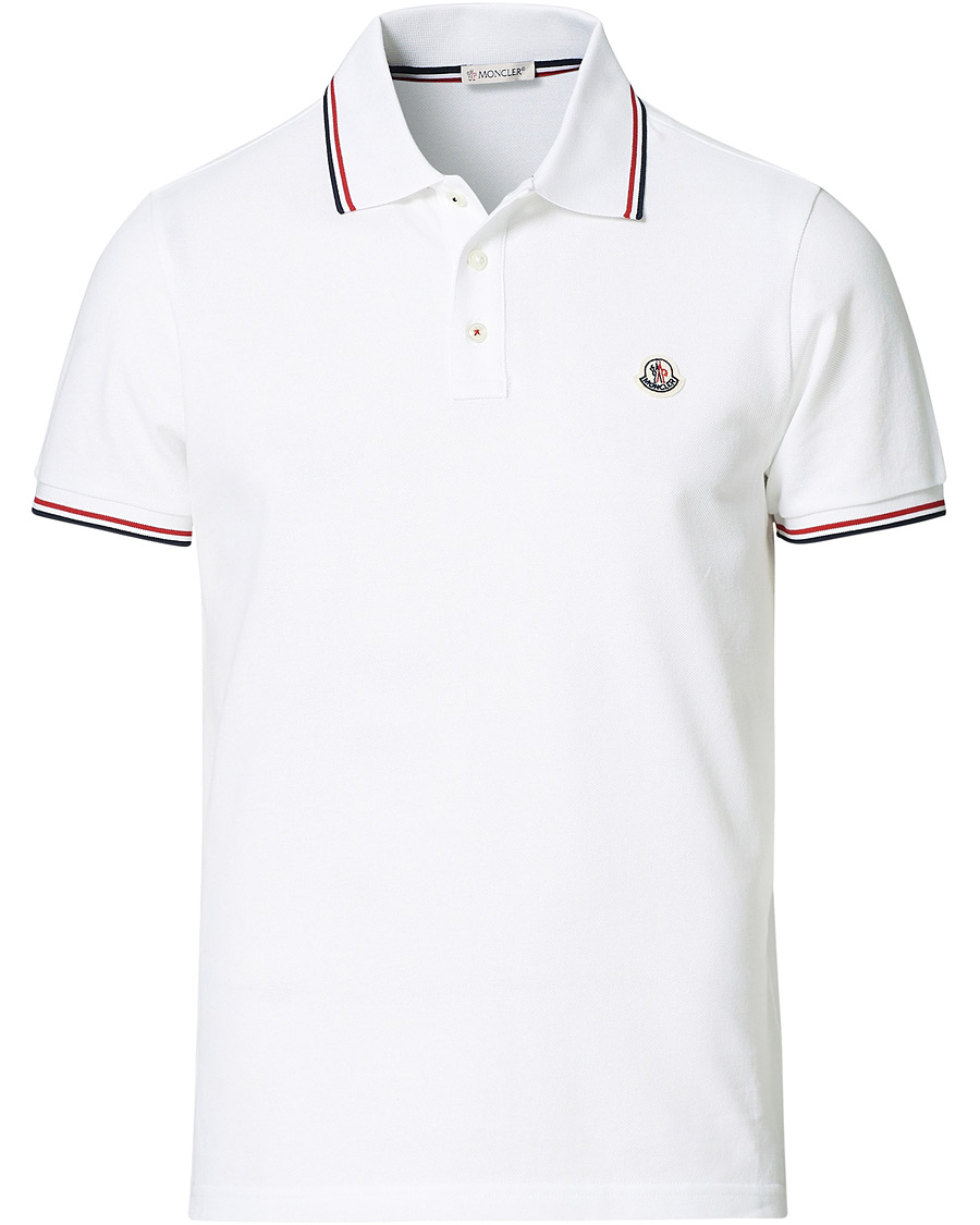 Men | Polo Shirts | Moncler | Logo Tipped Polo White